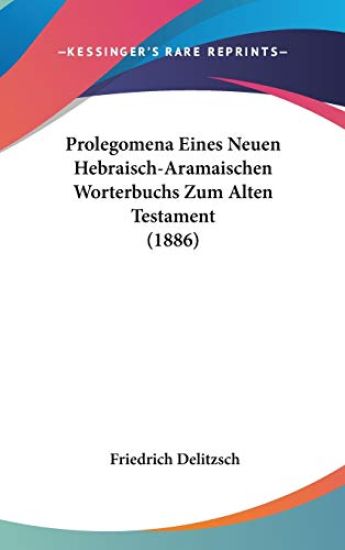 Prolegomena Eines Neuen Hebraisch-aramaischen Worterbuchs Zum Alten Testament