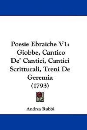 Poesie Ebraiche V1