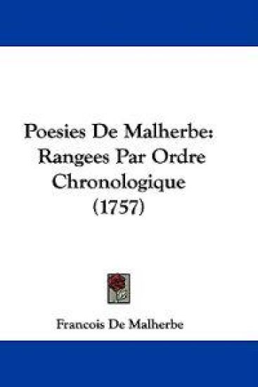 Poesies De Malherbe