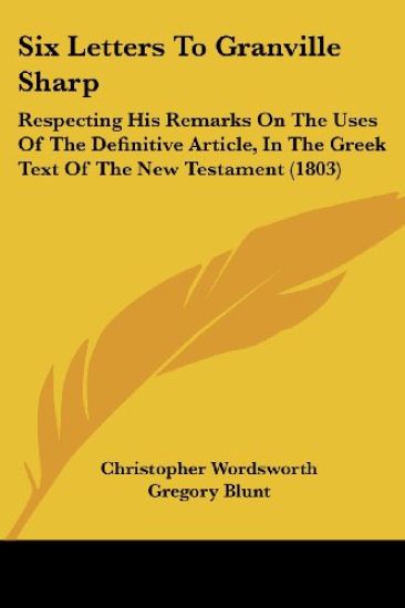 Six Letters To Granville Sharp