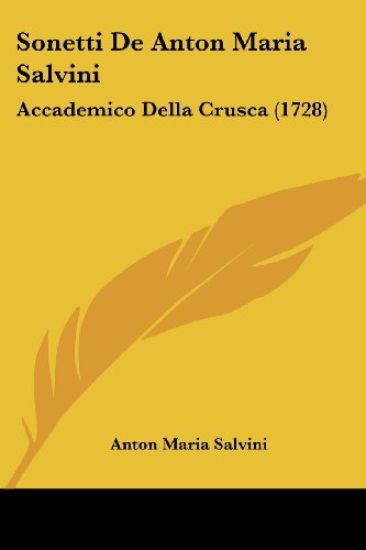 Sonetti De Anton Maria Salvini
