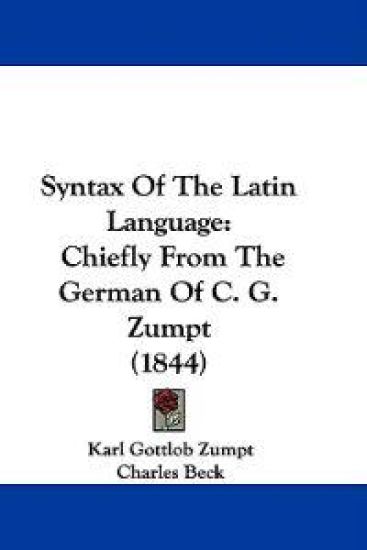 Syntax Of The Latin Language