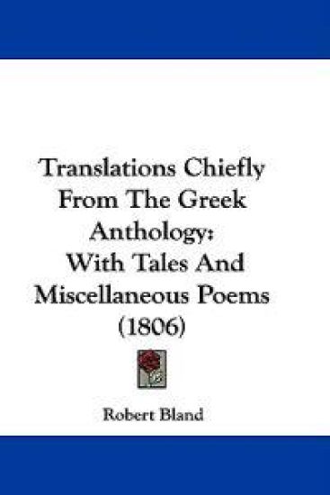 Translations Chiefly From The Greek Anthology
