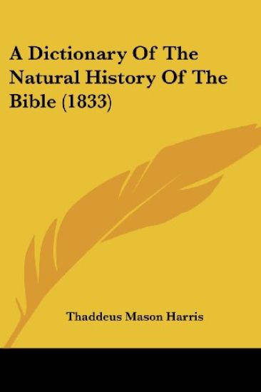 A Dictionary of the Natural History of the Bible