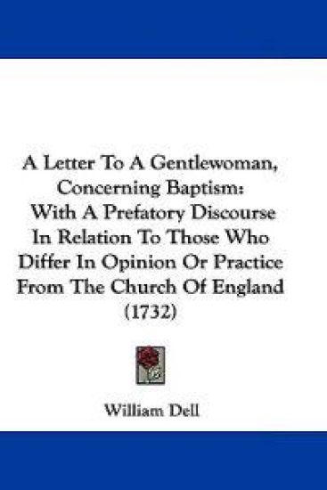 A Letter to a Gentlewoman, Concerning Baptism