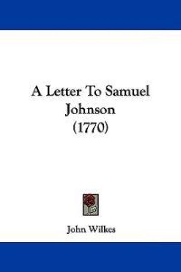 A Letter to Samuel Johnson
