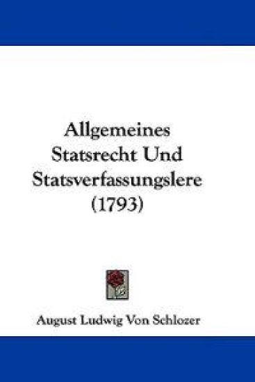 Allgemeines Statsrecht Und Statsverfassungslere