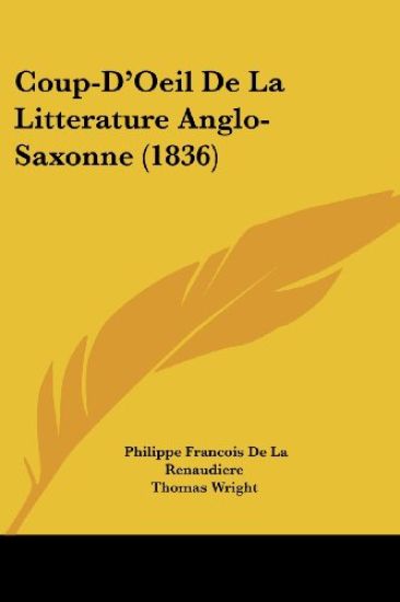 Coup-d'oeil De La Litterature Anglo-saxonne