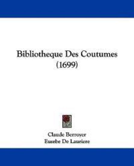 Bibliotheque Des Coutumes