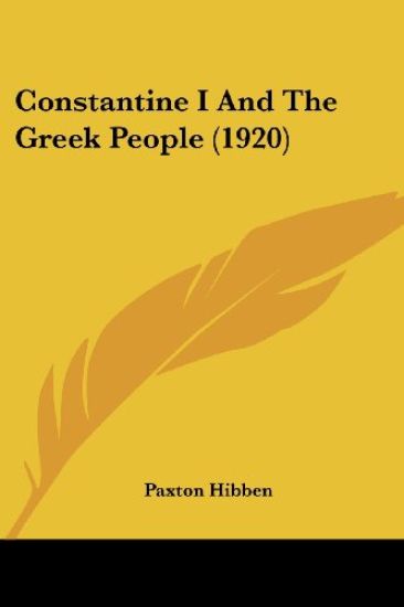 Constantine I and the Greek People