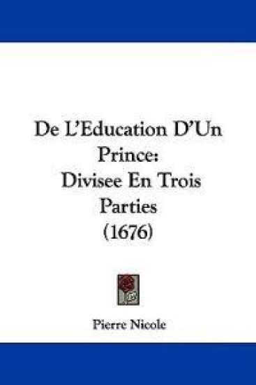 De L'Education D'Un Prince