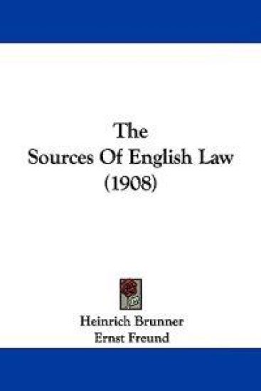 The Sources Of English Law (1908)