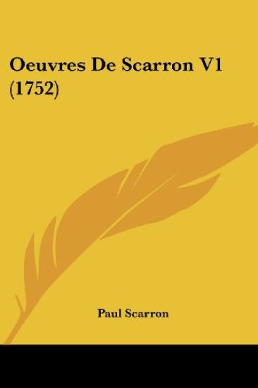 Oeuvres De Scarron V1 (1752)