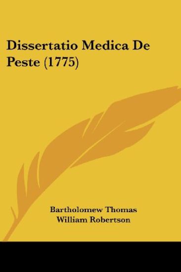 Dissertatio Medica De Peste (1775)