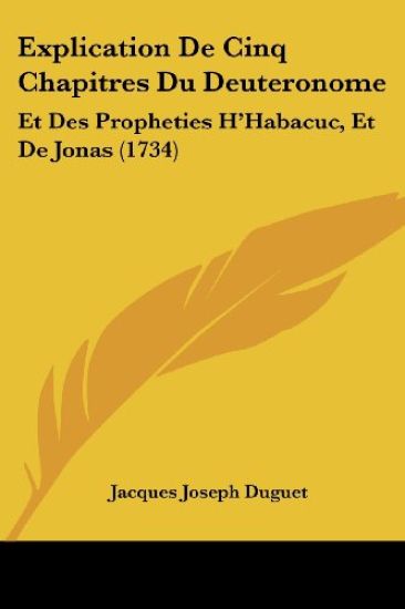 Explication De Cinq Chapitres Du Deuteronome