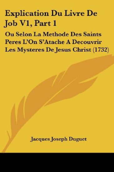 Explication Du Livre De Job V1, Part 1