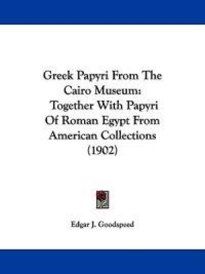 Greek Papyri From The Cairo Museum
