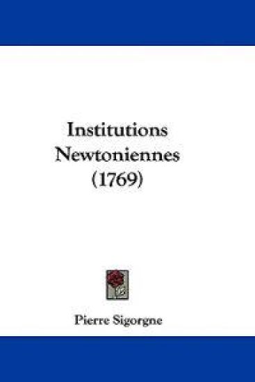 Institutions Newtoniennes (1769)
