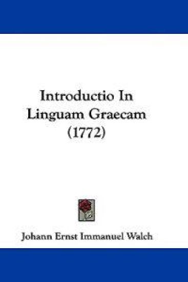 Introductio In Linguam Graecam (1772)