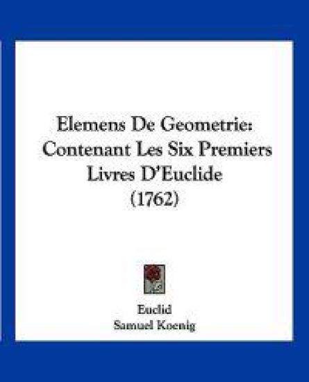 Elemens De Geometrie