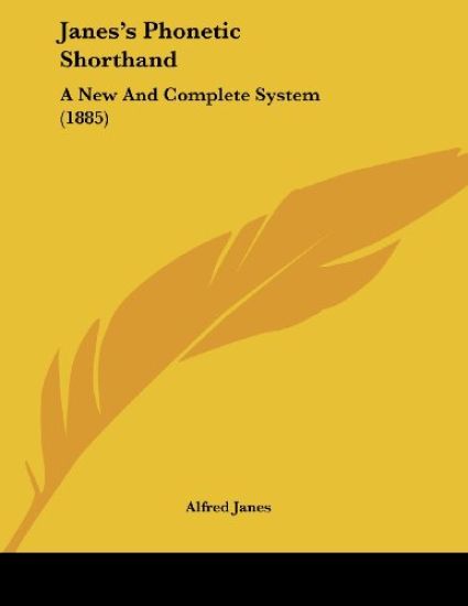 Janes, A: Janes's Phonetic Shorthand