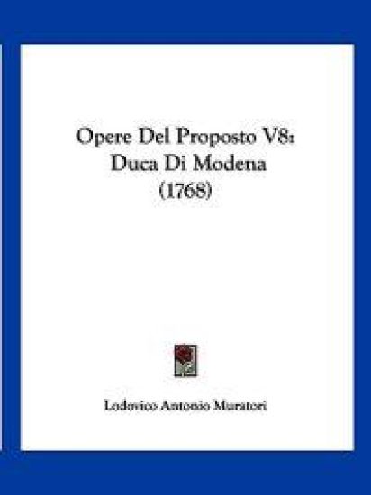 Opere Del Proposto V8