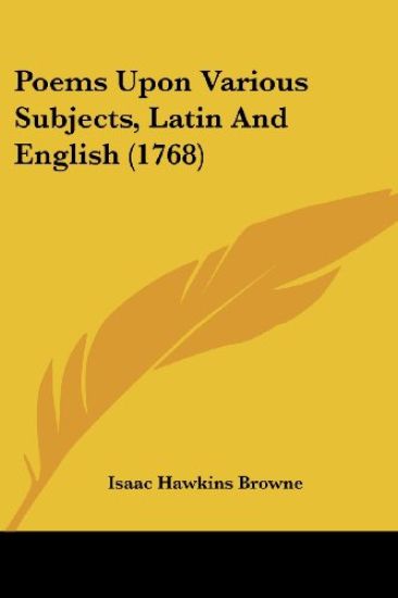 Poems Upon Various Subjects, Latin And English (1768)