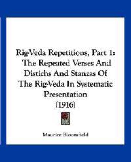 Rig-Veda Repetitions, Part 1
