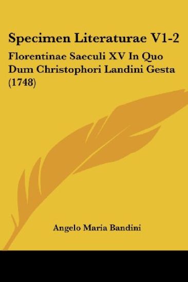 Specimen Literaturae V1-2