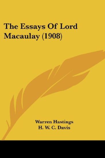 The Essays Of Lord Macaulay (1908)