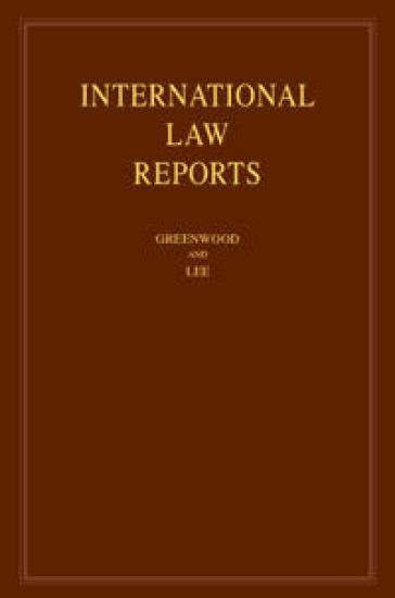 International Law Reports: Volume 183