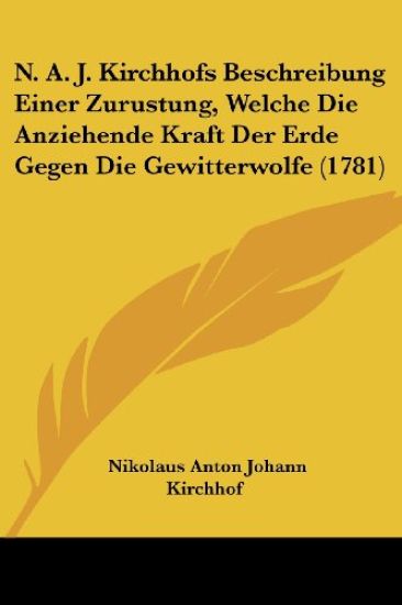 Kirchhof, N: N. A. J. Kirchhofs Beschreibung Einer Zurustung