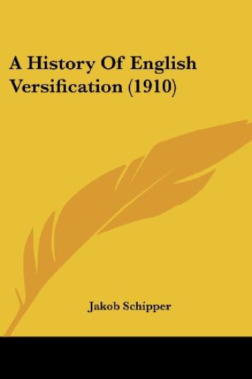 A History of English Versification