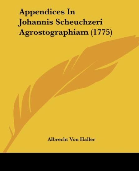 Appendices in Johannis Scheuchzeri Agrostographiam