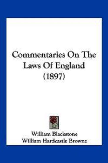 Commentaries on the Laws of England
