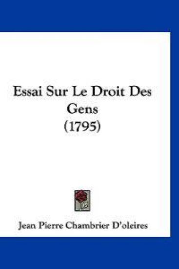 Essai Sur Le Droit Des Gens (1795)