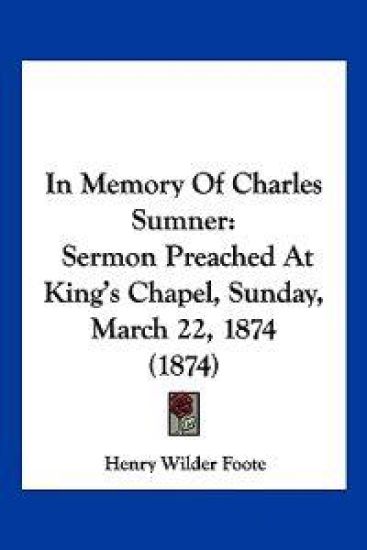 In Memory Of Charles Sumner