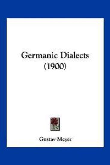 Germanic Dialects (1900)