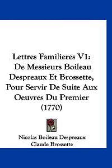 Lettres Familieres V1