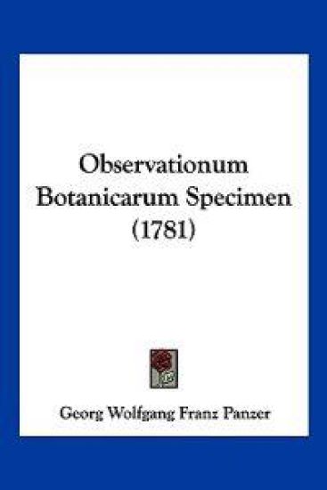 Observationum Botanicarum Specimen (1781)