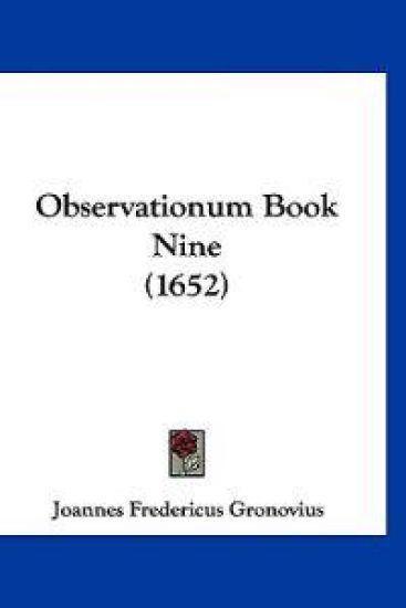 Observationum Book Nine (1652)