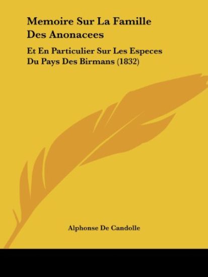 Memoire Sur La Famille Des Anonacees