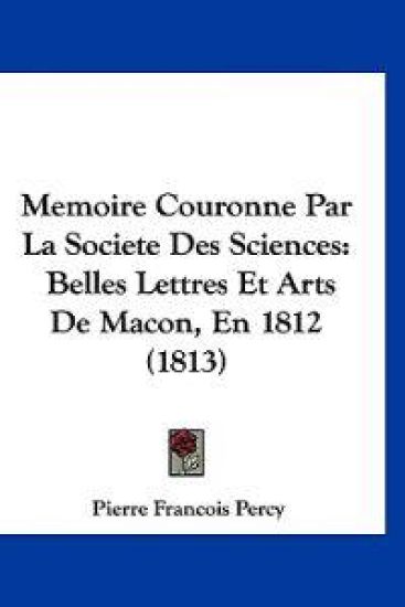 Memoire Couronne Par La Societe Des Sciences