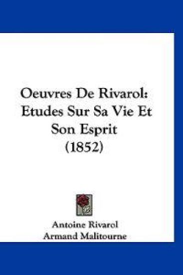 Oeuvres De Rivarol
