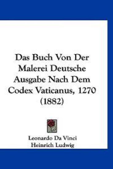Vinci, L: Buch Von Der Malerei Deutsche Ausgabe Nach Dem Cod – Leonardo Da Vinci, kirjan kansikuva