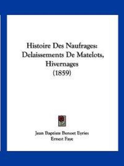 Histoire Des Naufrages