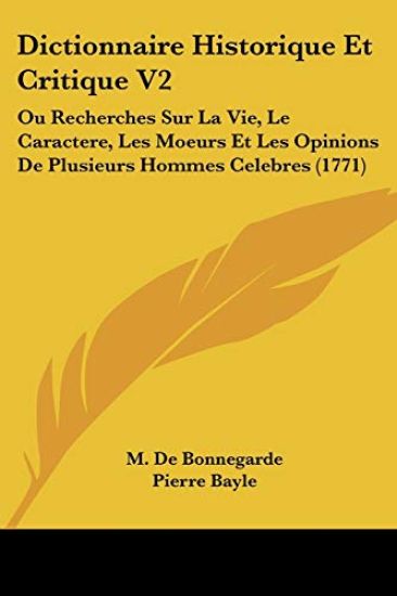 Dictionnaire Historique Et Critique V2