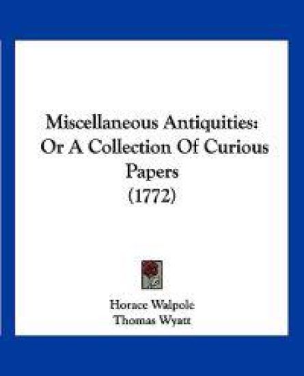 Miscellaneous Antiquities