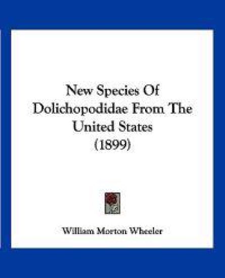 New Species Of Dolichopodidae From The United States (1899)