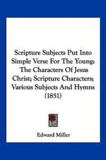 Scripture Subjects Put Into Simple Verse For The Young